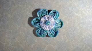 Fabric YoYo Flowers  Suffolk Puff Flowers [upl. by Asfah]