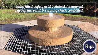 How to build a water feature Building a millstone water feature  Pond Works style [upl. by Selma]