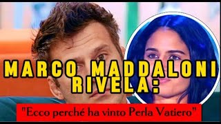 Grande Fratello Marco Maddaloni rivela quotEcco perché ha vinto Perla Vatieroquot [upl. by Ilrak]