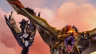 MONSTER HUNTER STORIES  Gold Rathian amp Silver Rathalos Boss Battle [upl. by Ailuig]