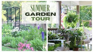 Summer Garden Tour  Tour my sisters beautiful gardens  Cottage style gardens  Shade Gardens [upl. by Marie-Jeanne539]