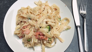 Tagliatelle Zalm amp Broccoli  Makkelijk Recept [upl. by Akehsyt934]