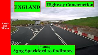 FEB 2024 UPDATE  A303 Dualling Eastbound Podimore to Sparkford Near Yeovil Somerset ENGLAND [upl. by Monia]