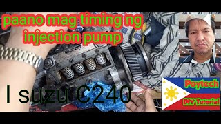 How to timing injection pump Isuzu C240 panopoytechdiytutorial [upl. by Yajet]