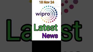 Wipro Share Latest News  Wipro Share News wipro wipronews [upl. by Nattie]