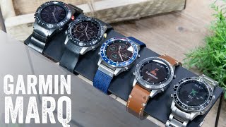 Garmin MARQ Handson 2500 Watch Overview Unboxing complete user interface walkthrough [upl. by Sara-Ann]