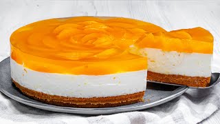 Le cheesecake le plus savoureux aux pêches Découvrez un vrai délice SANS CUISSON Cookrate  France [upl. by Eeryt]