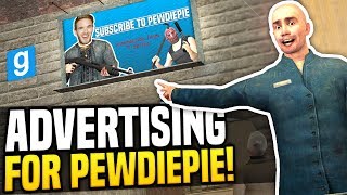 ADVERTISING FOR PEWDIEPIE  Gmod DarkRP  Buying Every Billboard [upl. by Rostand375]