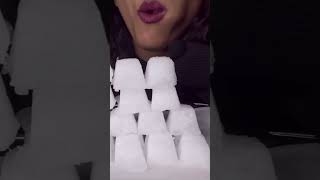 ICE TOWER 🧊 mukbang icebites iceeating [upl. by Aowda]