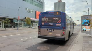 ETS Bus 20192020 New Flyer XD40 7183 On 7 Downtown [upl. by Catharina]