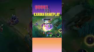 99991IQ GAMEPLAY 🔥  KARINA TOP GLOBAL BUILD 2024  TOP 1 GLOBAL BUILDmlbb viralshorts [upl. by Trixi]