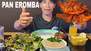 Pan Eromba Mukbang  Manipur Traditional Dish  Ekaithabi kotlaga chajaba😋😋  Thawai Tharamdoure😆 [upl. by Boggers]