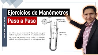 👉 Ejercicios MANÓMETRO de tubo en U [upl. by Ebarta]