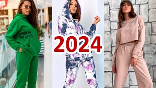 Модные спортивные костюмы женские 2024  Fashionable tracksuits for women 2024 [upl. by Aubyn]