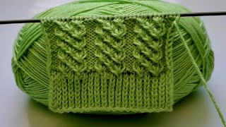 HERMOSO PATRÓN TEJIDO A DOS AGUJAS O PALITOS  TEJIDOS SAMANTHA 💗 knitting tutorial viralvideo [upl. by Renwick]