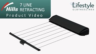 Hills 7 Line Retracting Clothesline Product Video [upl. by Asirehc]