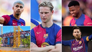 Barcelona News ft Frenkie de Jong Ansu Fati Ronald Araujo Camp Nou update amp Lionel Messi [upl. by Matheson]