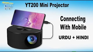 YT200 Mini Projector Mobile Setting [upl. by Ferree]