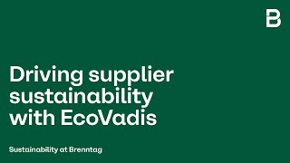 Partnering with EcoVadis for sustainability improvement [upl. by Htrowslle]