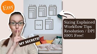 How to create Digital Wall Art for Etsy  MY SECRET WORKFLOW explained  Sizing Resolution GIMP [upl. by Ander460]