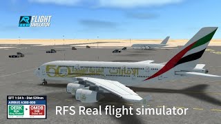 RFS–Real flight simulator–Riyadh–To–Dubai–A380–800–Emirates–Full Flight–FullHD–Real Route [upl. by Ysak]