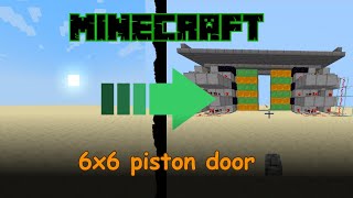 How to make a EASY 6x6 Piston door in Minecraft 121 Java and Bedrock [upl. by Merari]