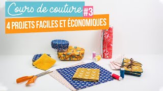 Cours de couture 3  4 projets couture faciles et économiques [upl. by Siuqaj658]