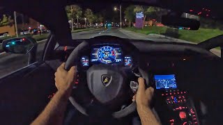 Lamborghini Aventador LP7804 Ultimae POV Night Drive 3D AudioASMR [upl. by Ziwot315]