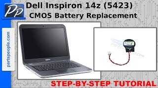 Dell Inspiron 14z 5423 CMOS Battery Video Tutorial Teardown [upl. by Stauder]