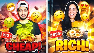 CHEAP vs EXPENSIVE food challenge with my brotherII [upl. by Notgnillew864]