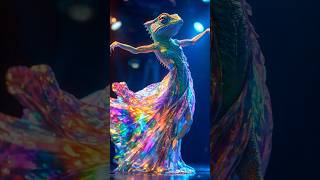 A Woman Fuses with A Chameleon on AGT americagottalent agt magic talent shorts [upl. by Narhet]