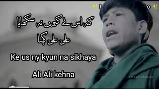 Janam Fida e Haideri Ya Ali as Lyrics  Sadiq Hussain  Amjad Baltistani [upl. by Mackie529]