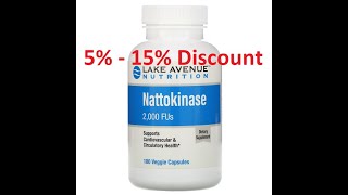 Discount  Lake Avenue Nutrition Nattokinase Proteolytic Enzyme 2000 FUs 180 Veggie Capsules [upl. by Yelrebmyk]