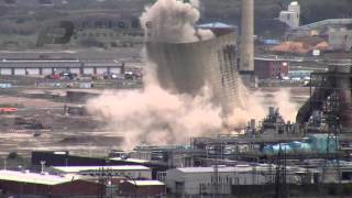 ICI Wilton Cooling Towers Number 3 amp 2 Demolition [upl. by Hsemin]