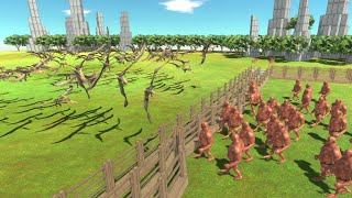 100 Pteranodon Army vs Fantasy Army with Similar Cost Animal Revolt Battle Simulator [upl. by Shipley]