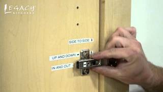 Cabinet Door Hinge Adjustment Introduction [upl. by Aihsemot]