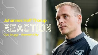 REACTION  Club Brugge 30 Norwich City  Johannes Hoff Thorup [upl. by Gurias211]