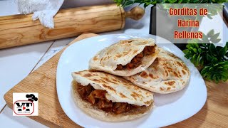 Gorditas de Harina con Leche para Rellenar paso a pasoCena ExpressMasa para Gorditas Rellenas [upl. by Anailuj676]