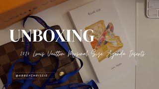 UNBOXING amp FLIPTHROUGH  2024 Louis Vuitton Agenda Refill Medium [upl. by Nirrac315]