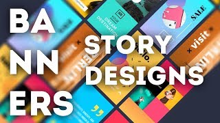 Design amp Animate beautiful Instagram Story Ads [upl. by Season]