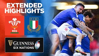 Wales v Italy  Extended Highlights  2022 Guinness Six Nations [upl. by Odel446]