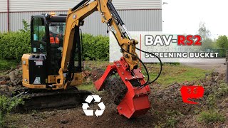 BAV RS2 mini excavator screening bucket 2539t [upl. by Koeppel232]