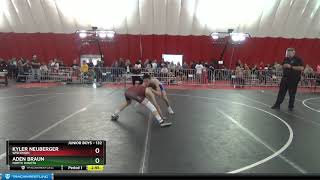 Junior Boys 132 Kyler Neuberger Wisconsin Vs Aden Braun North Dakota [upl. by Jeniece694]