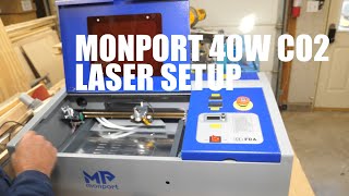 Monport 40W CO2 Laser Setup In Detail [upl. by Nareht]