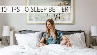 HOW TO SLEEP BETTER  10 natural sleep hacks to fall asleep fast [upl. by Nace523]