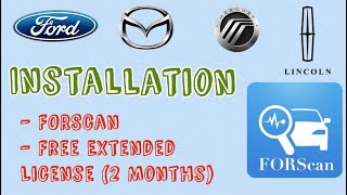 Installation  FORScan  Free Extended License 2 Months from forscanorg [upl. by Teage680]