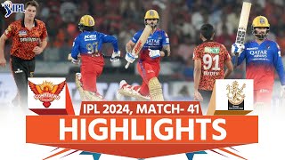 RCB vs SRH IPL 2024 Highlights Royal Challengers Bengaluru vs Sunrisers Hyderabad  full Highlights [upl. by Annahvas]