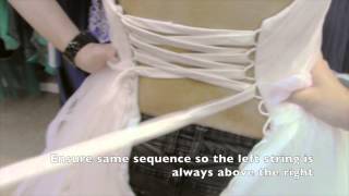 3 Simple Steps to Lace up your Corset Wedding Gown [upl. by Abdul884]