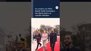 Nayib Bukele rindió homenaje a San Martín junto a la canciller Diana Mondino [upl. by Grounds]