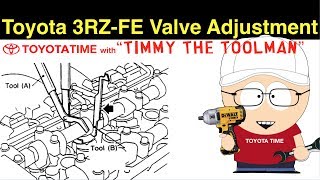 Toyota 3RZFE Valve Adjustment [upl. by Salangia]